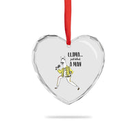 Funny Llama Just Killed a Man Heart Crystal Glass Ornament Singing Animal Pun Internet Meme - Wonder Print Shop