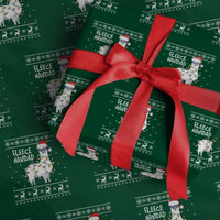 Funny Llama Xmas Wrapping Paper Roll Fleece Navidad Feliz Merry Xmas Ugly Sweater