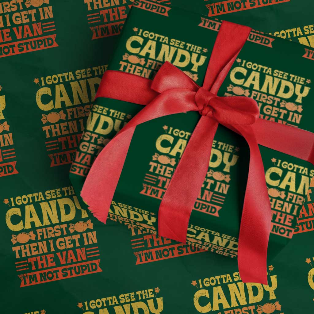 Funny Lollipop Van Gift Wrapping Paper Roll Creepy Adult I Gotta See The Candy First I'm Not Stupid - Wonder Print Shop