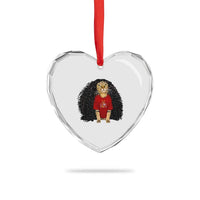 Funny Long Curly Hair Wig Soccer Cat Graphic Heart Crystal Glass Ornament Spain Espana Sports Fans Meme Spanish Pride