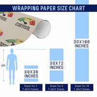 Funny Low Cortisol Stress Meter Wrapping Paper Roll Low Medium High Anxiety Humor