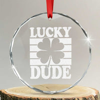Funny Lucky Dude Crystal Glass Ornament Irish Boys St Patricks Day