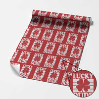 Funny Lucky Dude Wrapping Paper Roll Irish Boys St Patricks Day