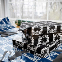 Funny Lucky Dude Wrapping Paper Roll Irish Boys St Patricks Day