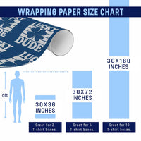 Funny Lucky Dude Wrapping Paper Roll Irish Boys St Patricks Day