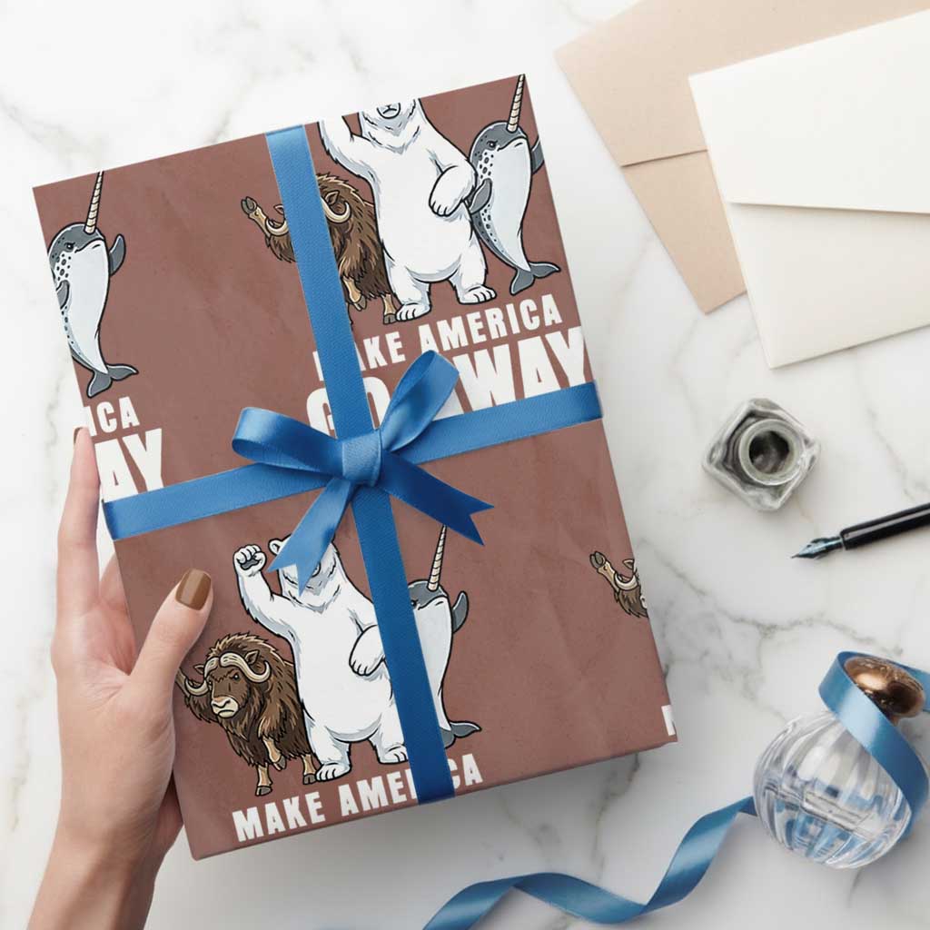 Funny Make America Go Away Wrapping Paper Roll Anti Authoritarian Political Gag Gift