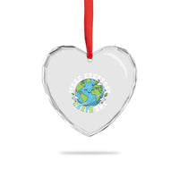 Funny Make Earth Day Every Day Heart Crystal Glass Ornament Cute Environmental Awareness Earth Day