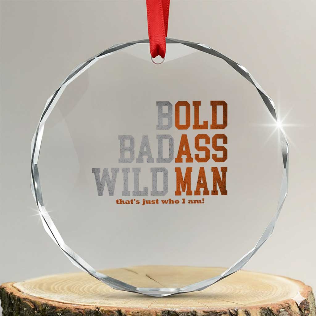 Funny Man Saying Crystal Glass Ornament Birthday Husband Dad Grandpa Fathers Day Men Gag Gift