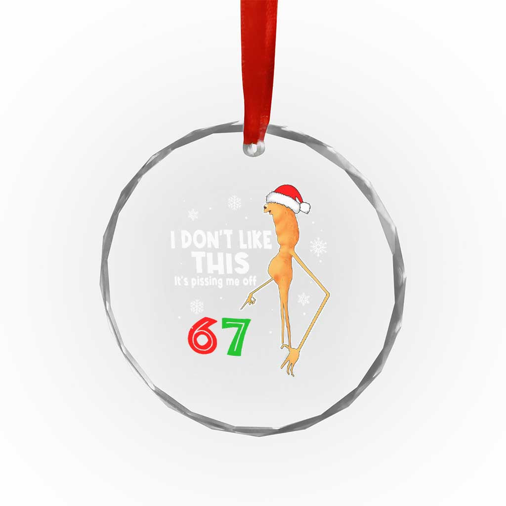 Funny Marcus The Worm 67 Meme Christmas Crystal Glass Ornament I Don't Like This It's Pissing Me Off - Wonder Print Shop