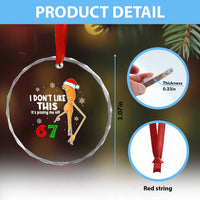 Funny Marcus The Worm 67 Meme Christmas Crystal Glass Ornament I Don't Like This It's Pissing Me Off - Wonder Print Shop