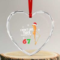 Funny Marcus The Worm 67 Meme Christmas Heart Crystal Glass Ornament I Don't Like This It's Pissing Me Off - Wonder Print Shop