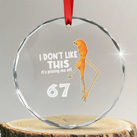 Funny Marcus The Worm 67 Meme Crystal Glass Ornament I Dont Like This Its Pissing Me Off - Wonder Print Shop