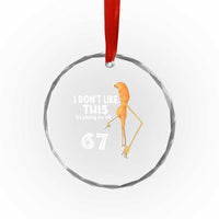 Funny Marcus The Worm 67 Meme Crystal Glass Ornament I Dont Like This Its Pissing Me Off - Wonder Print Shop