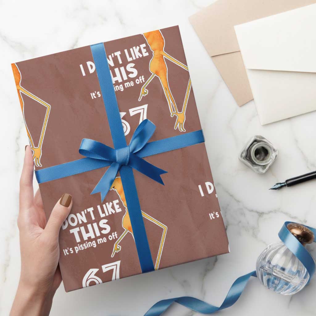 Funny Marcus The Worm 67 Meme Wrapping Paper Roll I Dont Like This Its Pissing Me Off - Wonder Print Shop