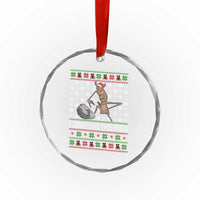 Funny Marcus The Worm Christmas Crystal Glass Ornament I Dont Like This Rock Xmas Holiday - Wonder Print Shop