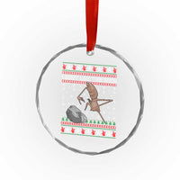 Funny Marcus The Worm Christmas Crystal Glass Ornament I Dont Like This Rock Xmas Meme - Wonder Print Shop