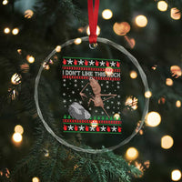 Funny Marcus The Worm Christmas Crystal Glass Ornament I Dont Like This Rock Xmas Meme - Wonder Print Shop