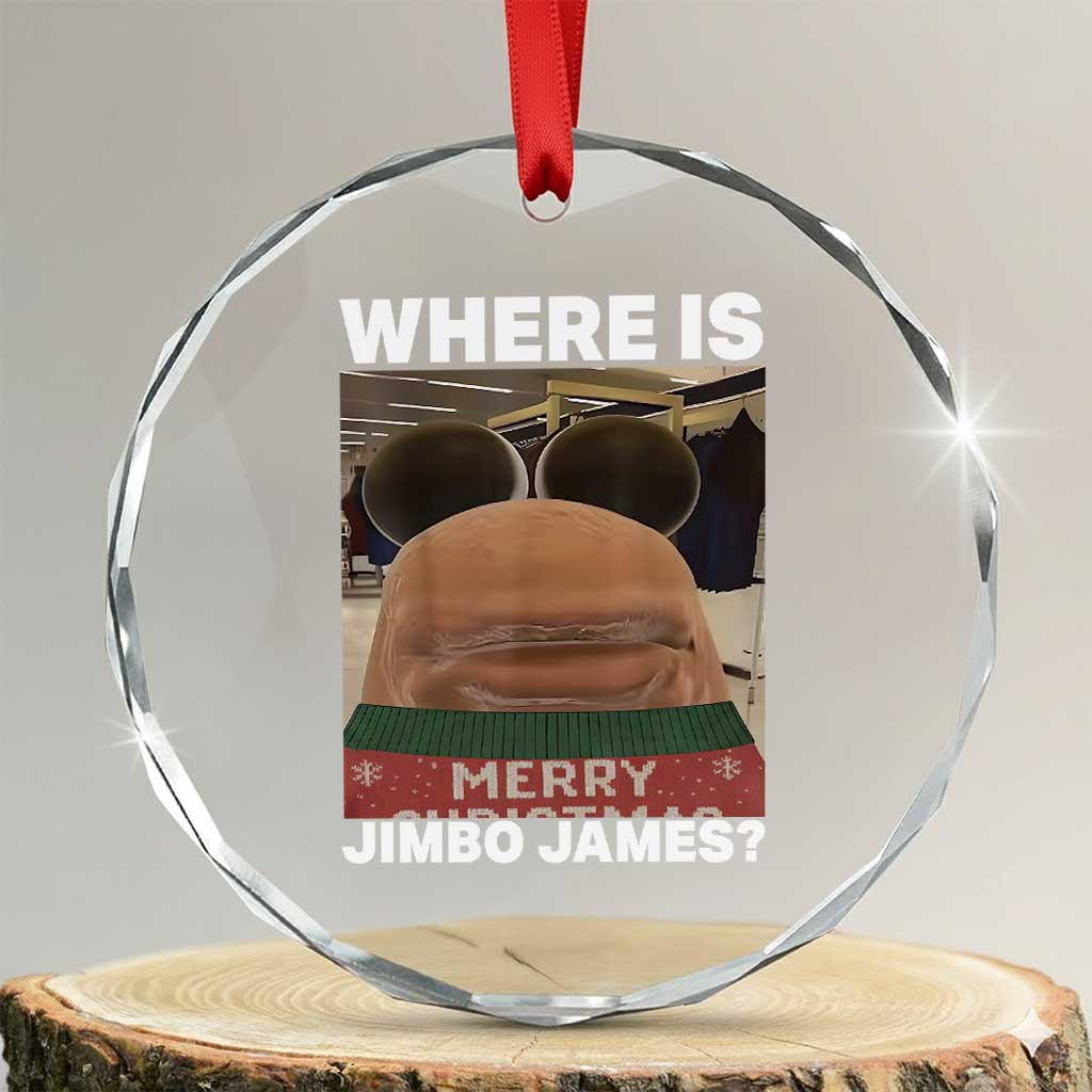 Funny Marcus The Worm Christmas Crystal Glass Ornament Where Is Jimbo James Xmas Ugly Sweater - Wonder Print Shop