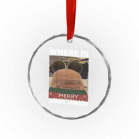Funny Marcus The Worm Christmas Crystal Glass Ornament Where Is Jimbo James Xmas Ugly Sweater - Wonder Print Shop