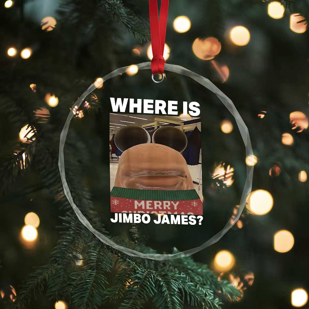 Funny Marcus The Worm Christmas Crystal Glass Ornament Where Is Jimbo James Xmas Ugly Sweater - Wonder Print Shop