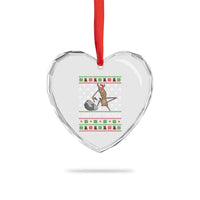 Funny Marcus The Worm Christmas Heart Crystal Glass Ornament I Dont Like This Rock Xmas Holiday - Wonder Print Shop