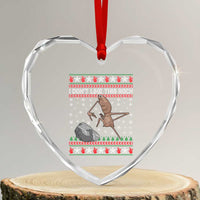Funny Marcus The Worm Christmas Heart Crystal Glass Ornament I Dont Like This Rock Xmas Meme - Wonder Print Shop