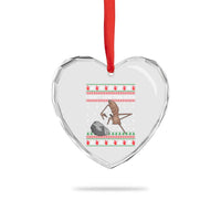 Funny Marcus The Worm Christmas Heart Crystal Glass Ornament I Dont Like This Rock Xmas Meme - Wonder Print Shop