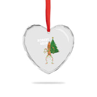 Funny Marcus The Worm Christmas Heart Crystal Glass Ornament Robert Help Xmas Tree - Wonder Print Shop