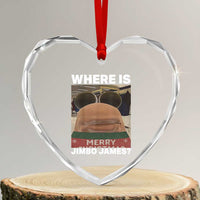 Funny Marcus The Worm Christmas Heart Crystal Glass Ornament Where Is Jimbo James Xmas Ugly Sweater - Wonder Print Shop