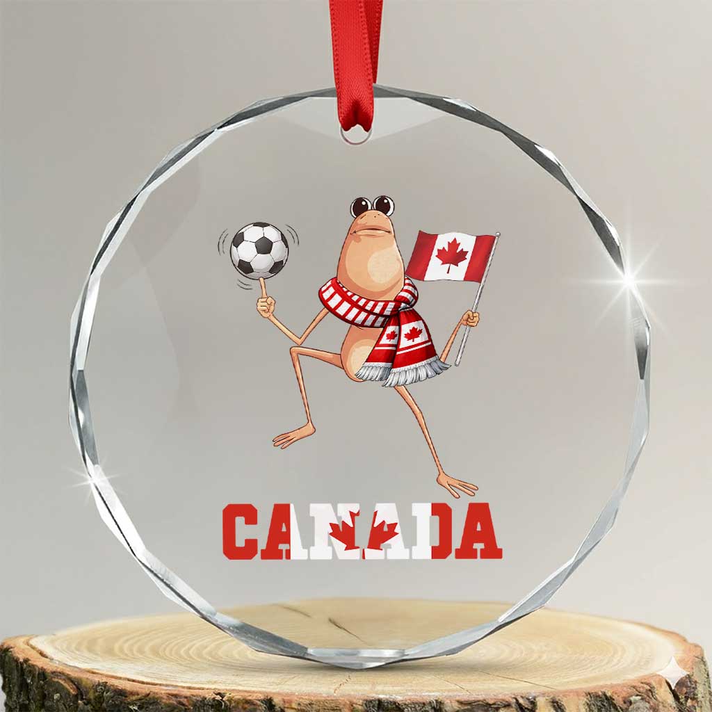 Funny Marcus The Worm Crystal Glass Ornament Canadian Pride Soccer Gift