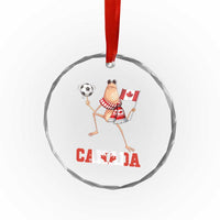 Funny Marcus The Worm Crystal Glass Ornament Canadian Pride Soccer Gift