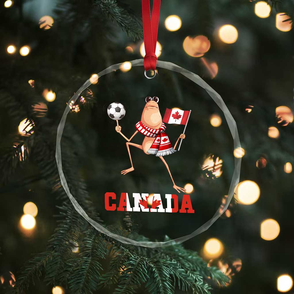 Funny Marcus The Worm Crystal Glass Ornament Canadian Pride Soccer Gift