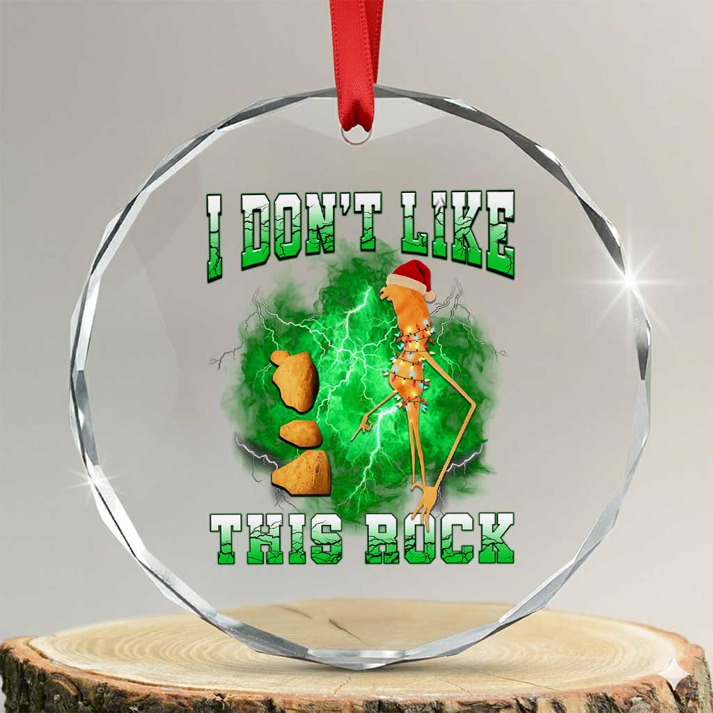 Funny Marcus The Worm Crystal Glass Ornament I Don't Like This Rock Brain Rot - Wonder Print Shop