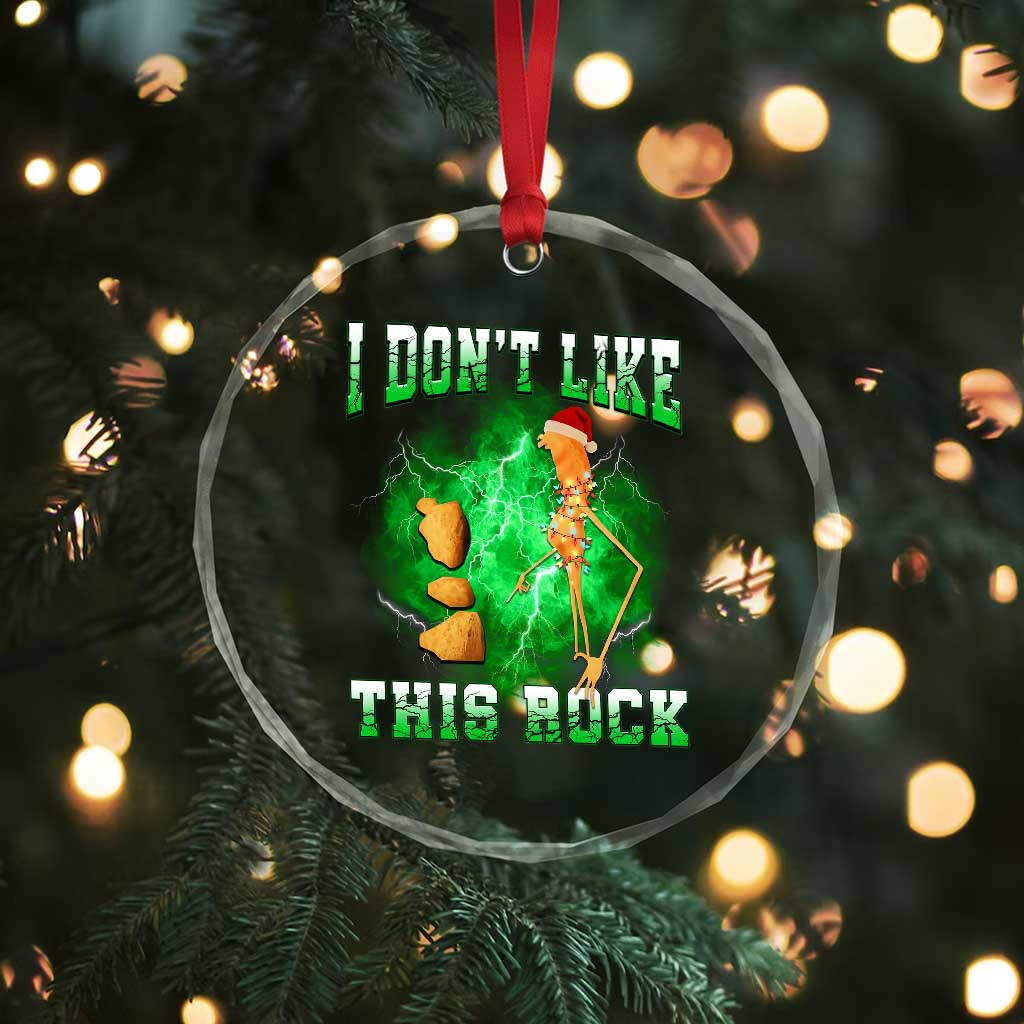 Funny Marcus The Worm Crystal Glass Ornament I Don't Like This Rock Brain Rot - Wonder Print Shop