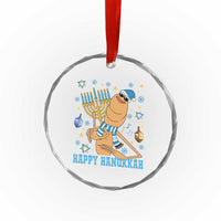 Funny Marcus The Worm Hanukkah Meme Crystal Glass Ornament - Wonder Print Shop