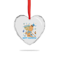 Funny Marcus The Worm Hanukkah Meme Heart Crystal Glass Ornament - Wonder Print Shop