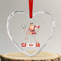 Funny Marcus The Worm Heart Crystal Glass Ornament Canadian Pride Soccer Gift