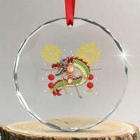 Funny Marcus The Worm Meme Crystal Glass Ornament Viral Lunar New Year - Wonder Print Shop