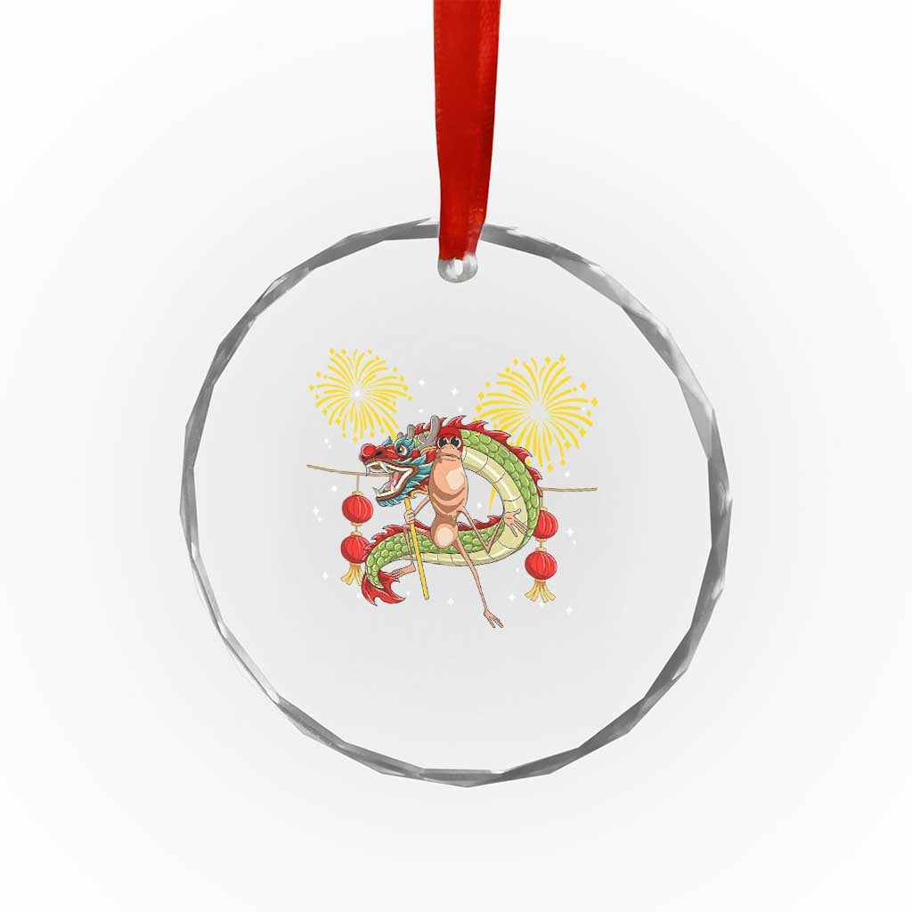 Funny Marcus The Worm Meme Crystal Glass Ornament Viral Lunar New Year - Wonder Print Shop