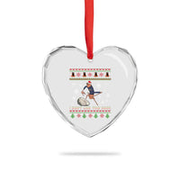 Funny Marcus The Worm Meme Heart Crystal Glass Ornament I Do Not Like This Rock Ugly Christmas Gift - Wonder Print Shop
