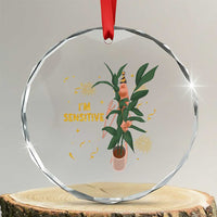 Funny Marcus The Worm New Year Crystal Glass Ornament I Am Sensitive NYE Party Firework - Wonder Print Shop