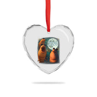 Funny Marcus The Worm New Year Heart Crystal Glass Ornament Happy New Year 2026 Moon NYE Party - Wonder Print Shop