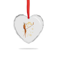 Funny Marcus The Worm New Year Heart Crystal Glass Ornament Happy New Year NYE Party Firework - Wonder Print Shop