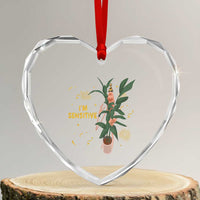 Funny Marcus The Worm New Year Heart Crystal Glass Ornament I Am Sensitive NYE Party Firework - Wonder Print Shop