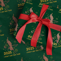 Funny Marcus The Worm New Year Wrapping Paper Roll 2025 I Dont Like This Year Fireworks NYE Party - Wonder Print Shop