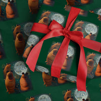 Funny Marcus The Worm New Year Wrapping Paper Roll Happy New Year 2026 Moon NYE Party - Wonder Print Shop