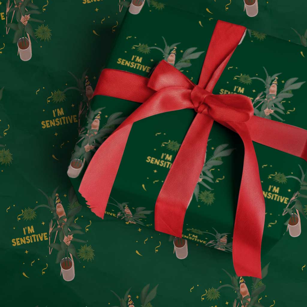 Funny Marcus The Worm New Year Wrapping Paper Roll I Am Sensitive NYE Party Firework - Wonder Print Shop