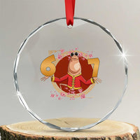 Funny Marcus The Worm Six Seven Lunar New Year Meme Crystal Glass Ornament - Wonder Print Shop