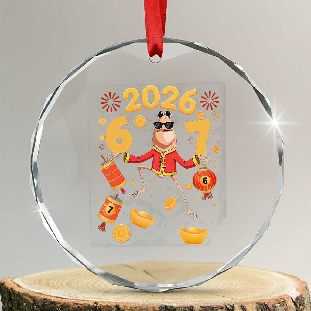 Funny Marcus The Worm Six Seven Meme Crystal Glass Ornament Lunar New Year 2026 Gift - Wonder Print Shop