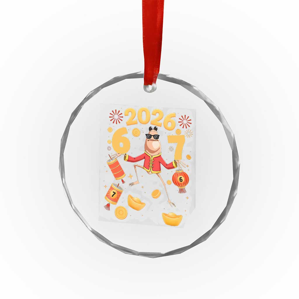 Funny Marcus The Worm Six Seven Meme Crystal Glass Ornament Lunar New Year 2026 Gift - Wonder Print Shop
